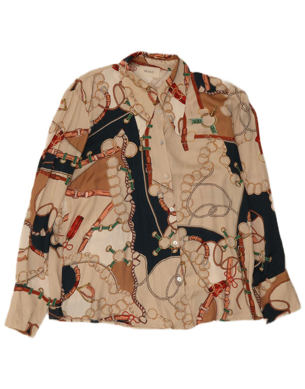 Vicolo Γυναικείο πουκάμισο Abstract Pattern Μπλούζα UK 14 Medium πολύχρωμο