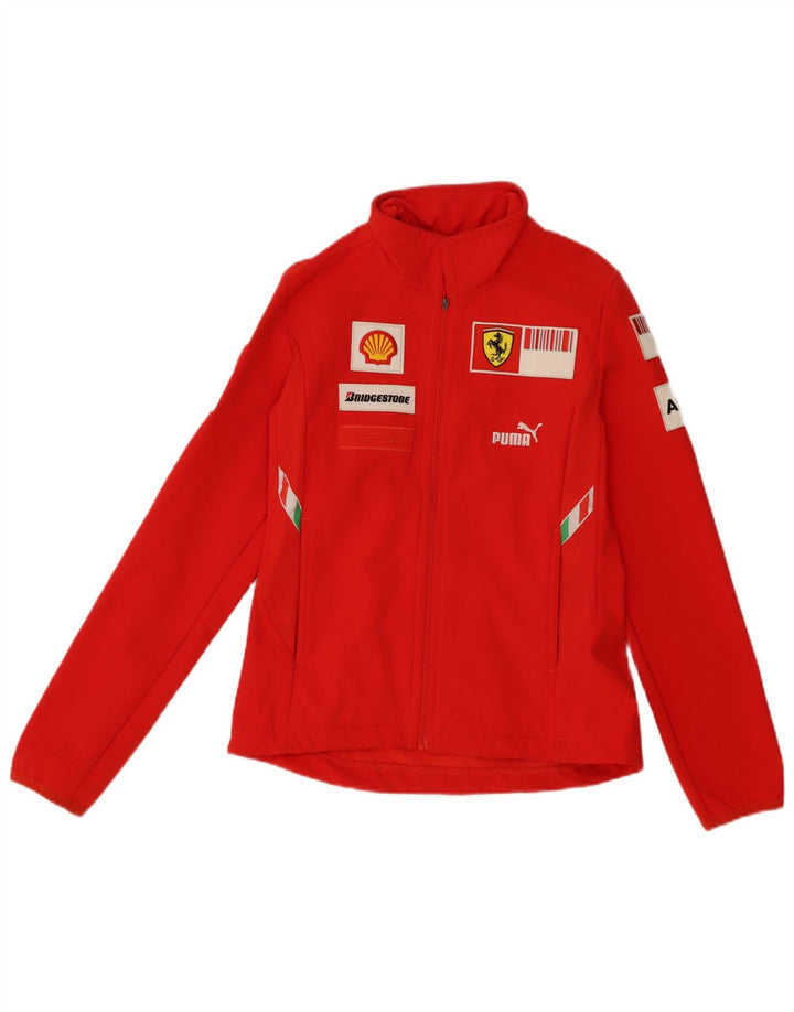 Puma Ανδρική φόρμα γραφικής φόρμας Ferrari Top Jacket Μικρό κόκκινο πολυεστέρα