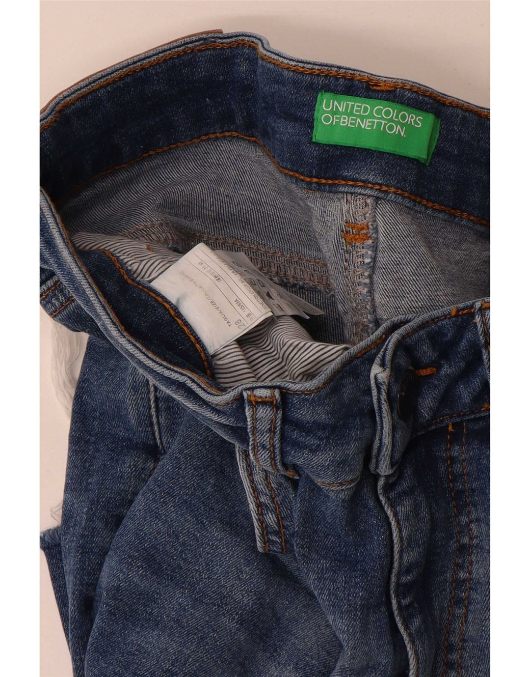 Γυναικείο ίσιο τζιν Benetton W28 L28 Μπλε βαμβακερό