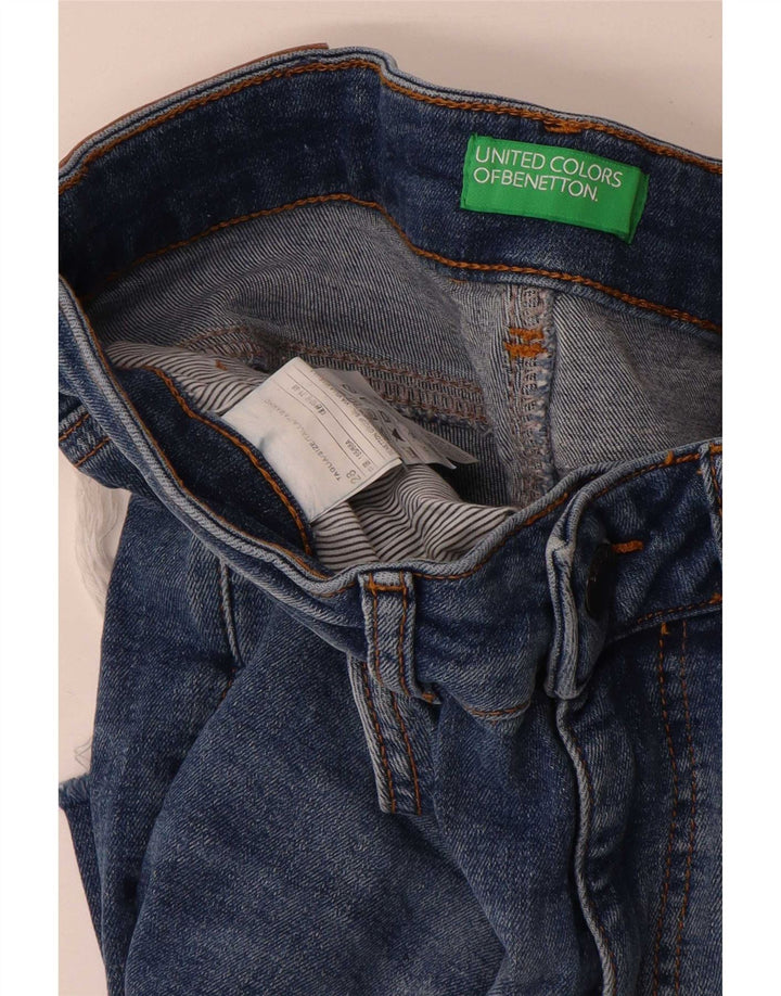 Γυναικείο ίσιο τζιν Benetton W28 L28 Μπλε βαμβακερό