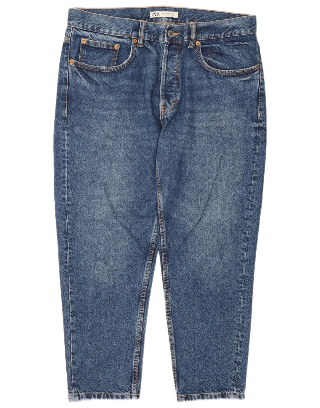 Zara Ανδρικό Cropped Jeans EU 46 XL W36 L25 Blue