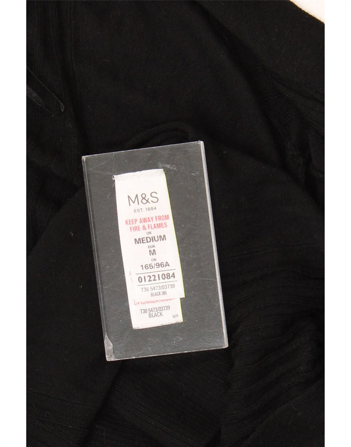 Marks & Spencer Γυναικείο Longline ανοιχτό πουλόβερ ζακέτα UK 14 Medium Black