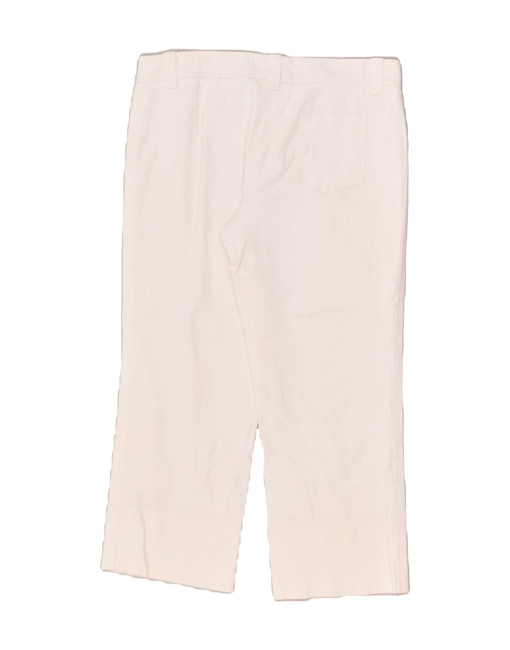 JOOP Womens Straight Casual Trousers EU 36 Small W30 L21  White Acetate | Vintage Joop | Thrift | Second-Hand Joop | Used Clothing | Messina Hembry 