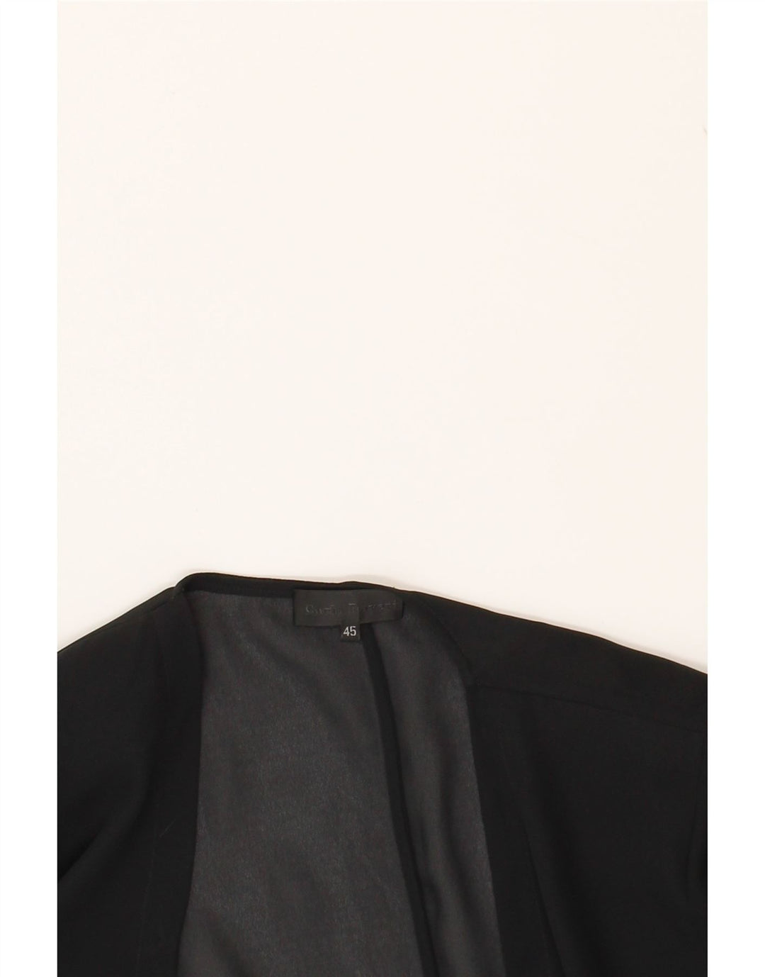 VINTAGE Womens 3/4 Sleeve Bolero Top UK 14 Medium Black Polyester Vintage Vintage and Second-Hand Vintage from Messina Hembry 