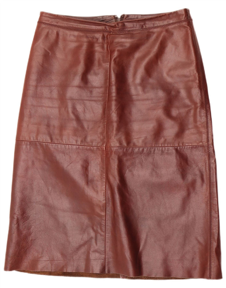 Gap Γυναικεία Δερμάτινη Φούστα US 10 Large W30 Καφέ Δερμάτινη