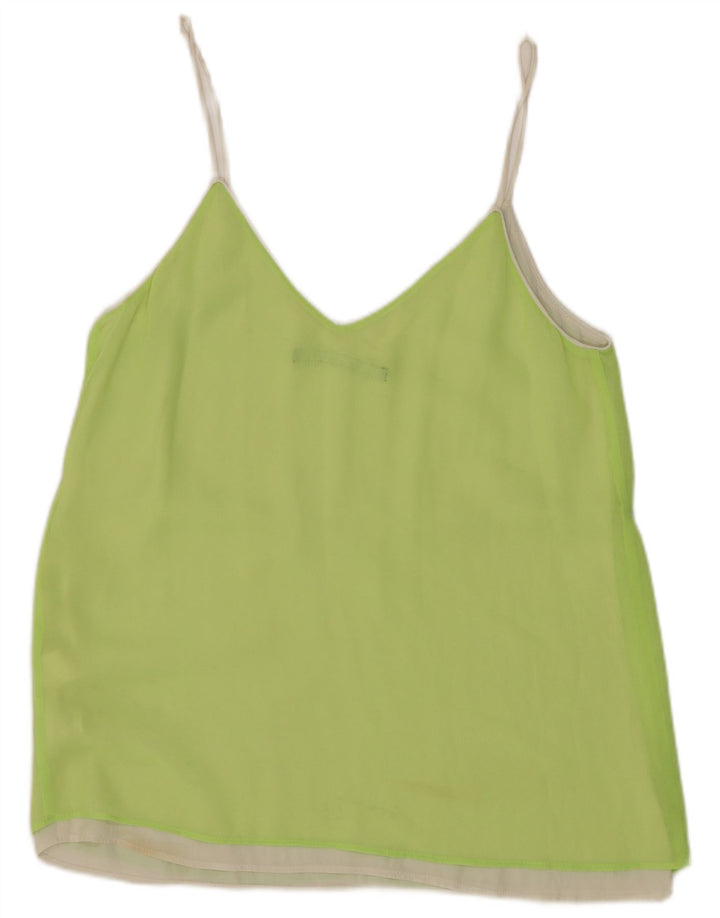 Zara Γυναικεία Cami Top UK 10 Small Green Polyester