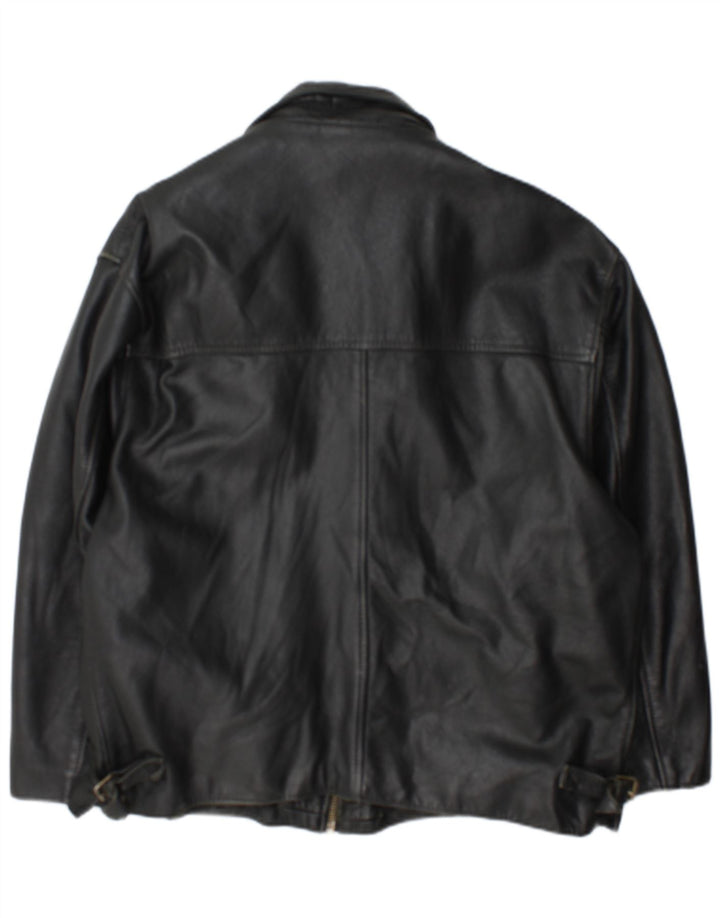 Vintage Ανδρικό Δερμάτινο Μπουφάν UK 42 XL Μαύρο
