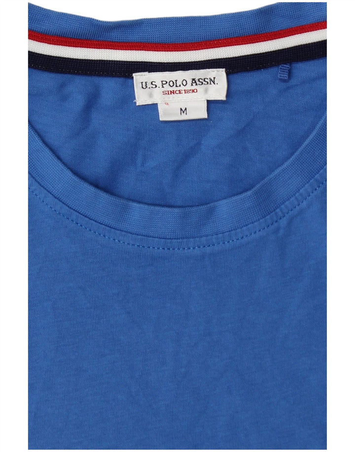 Πόλο Ασν. Ανδρικό T-Shirt Top από μεσαίο μπλε βαμβακερό