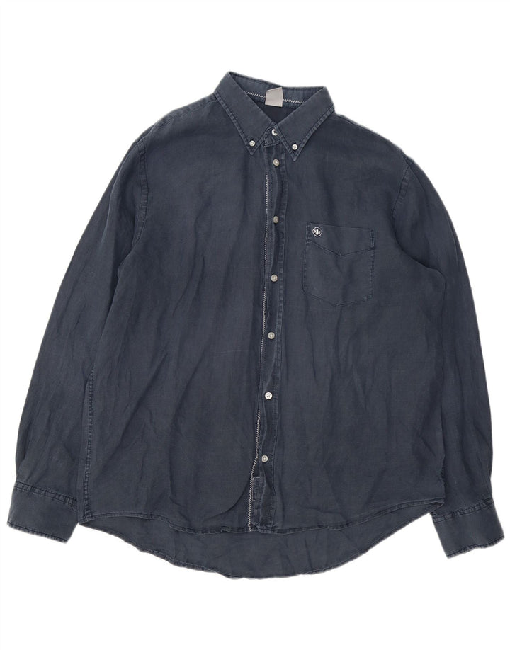 Murphy & Nye Ανδρικό πουκάμισο Sailmakers 2XL Navy Blue Linen