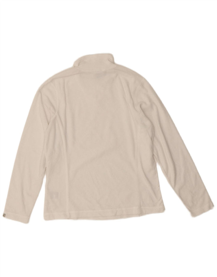 Columbia Γυναικείο φερμουάρ Fleece Jumper UK 10 Small White Polyester