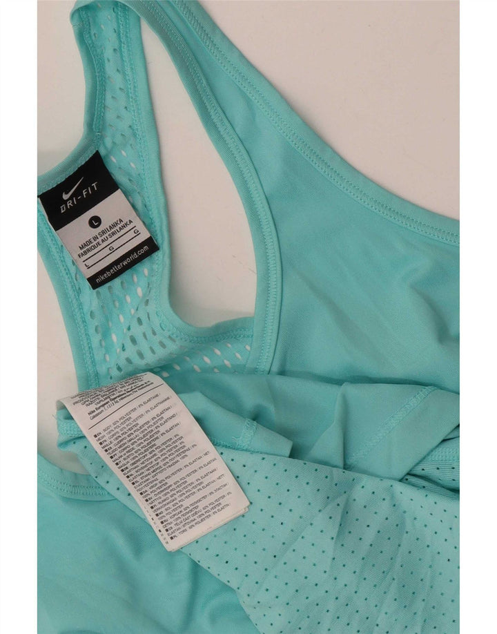 Γυναικείο γιλέκο Nike Dri Fit Top UK 14 Large Turquoise Polyester