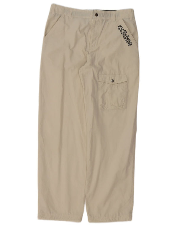 ADIDAS Boys Loose Fit Cargo Παντελόνι 11-12 ετών W30 L28 Beige Polyester