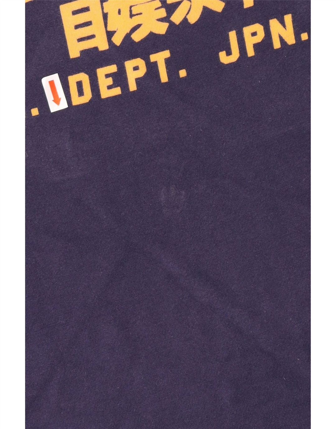 Ανδρικό γραφικό T-Shirt Superdry Top Large Navy Blue από βαμβάκι