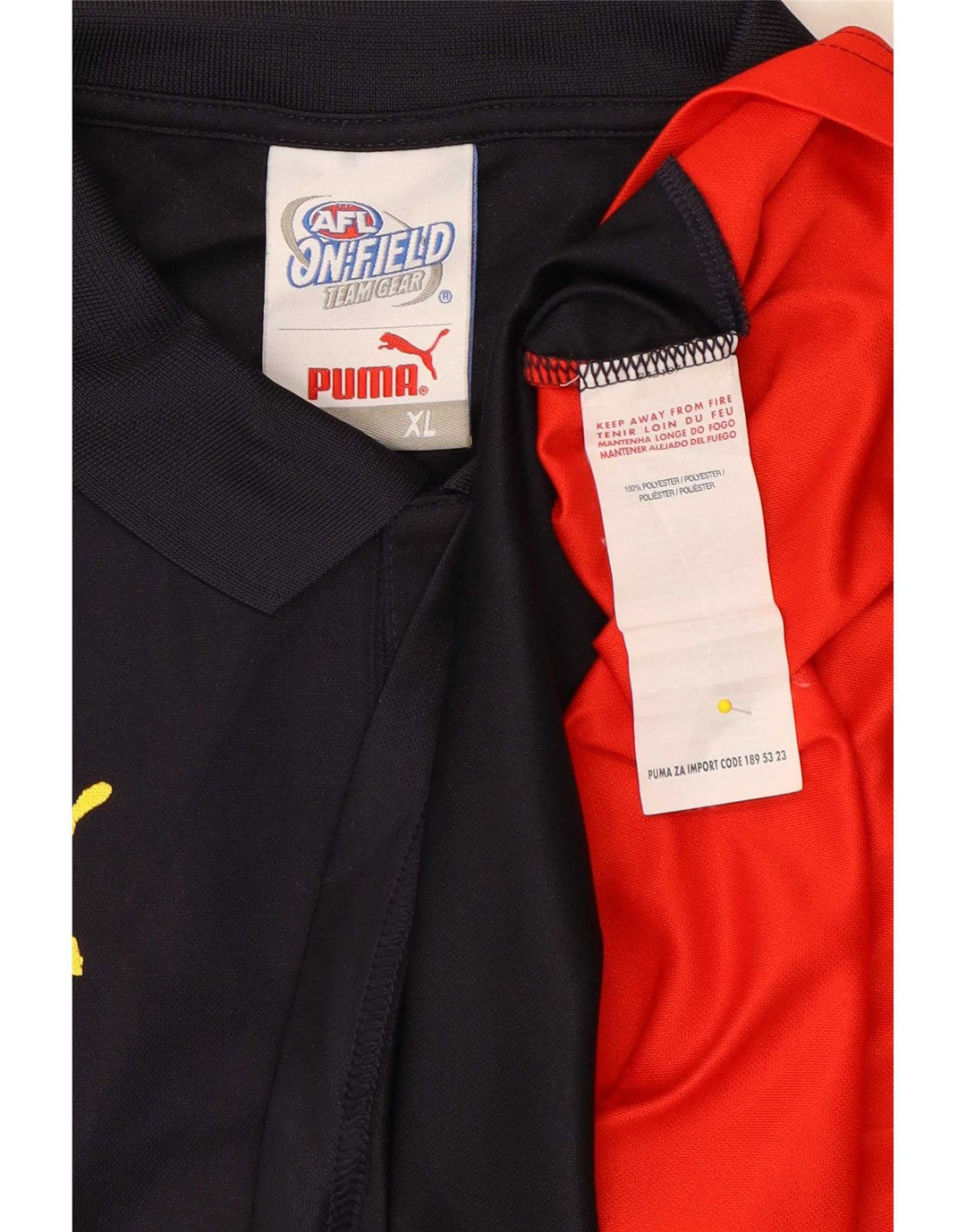 Puma Ανδρικό πουκάμισο Polo XL Navy Blue Colorblock Πολυεστέρας