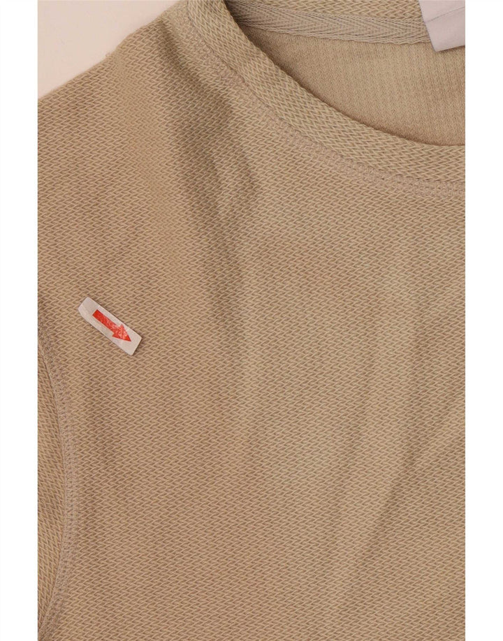 Ανδρικό T-Shirt Zara Τοπ μεσαίο μπεζ βαμβακερό