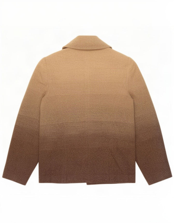 Marks & Spencer Γυναικείο Μπουφάν UK 8 Small Brown Colourblock Νέο μαλλί