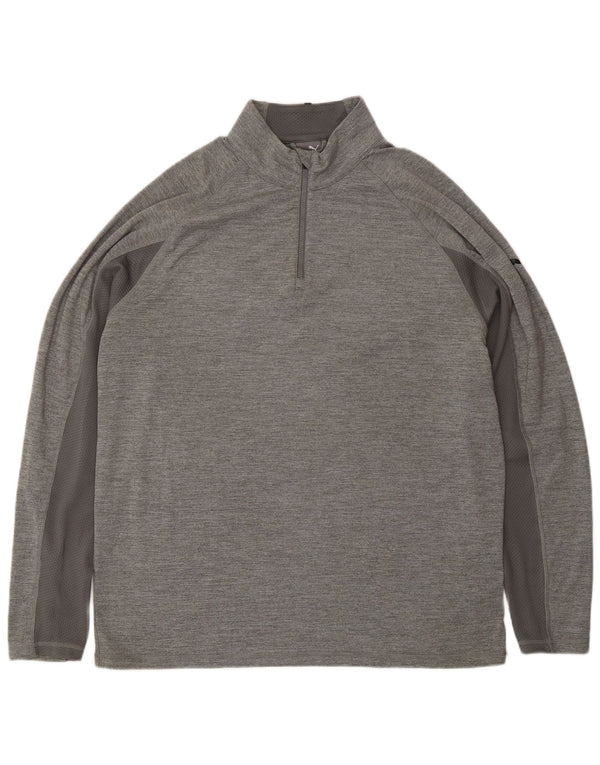 Ανδρική φόρμα πουλόβερ με φερμουάρ PUMA Top XL Grey Polyester
