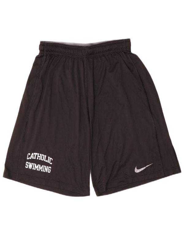 Γραφικό αθλητικό σορτς Nike ανδρικό Dri Fit, μεσαίο μαύρο πολυεστέρα