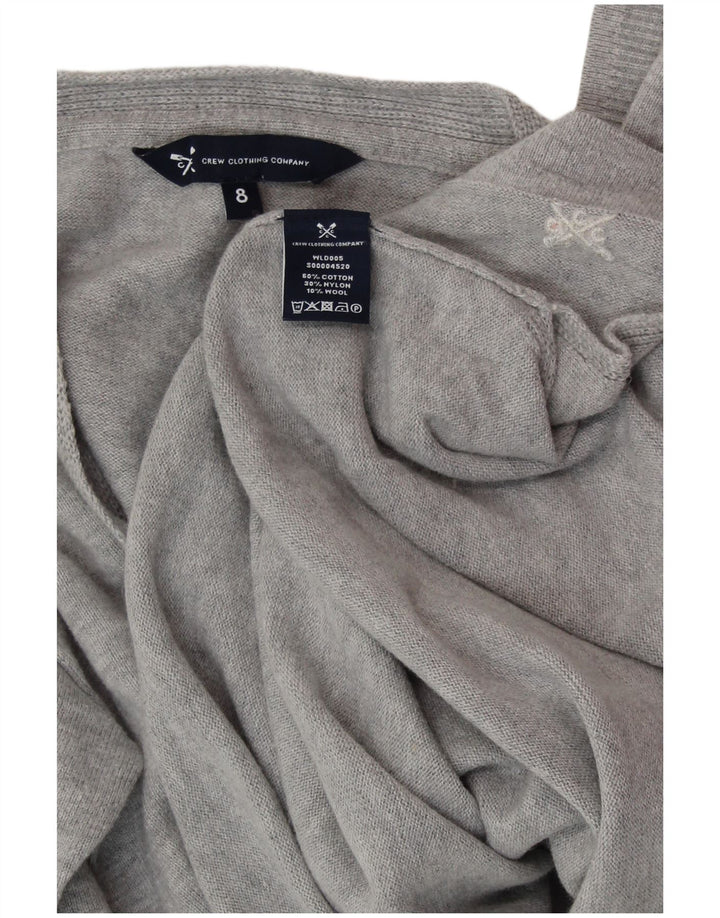 CREW CLOTHING Γυναικείο πουλόβερ με λαιμόκοψη σε V UK 8 Small Grey Flecked