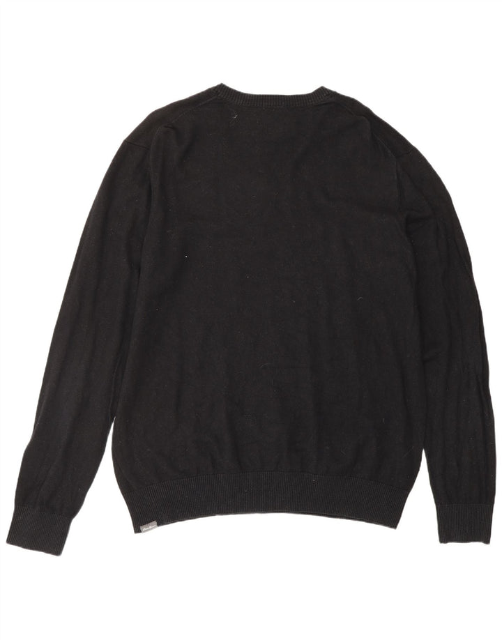 Eddie Bauer Ανδρικό πουλόβερ με V λαιμόκοψη XL Μαύρο βαμβακερό