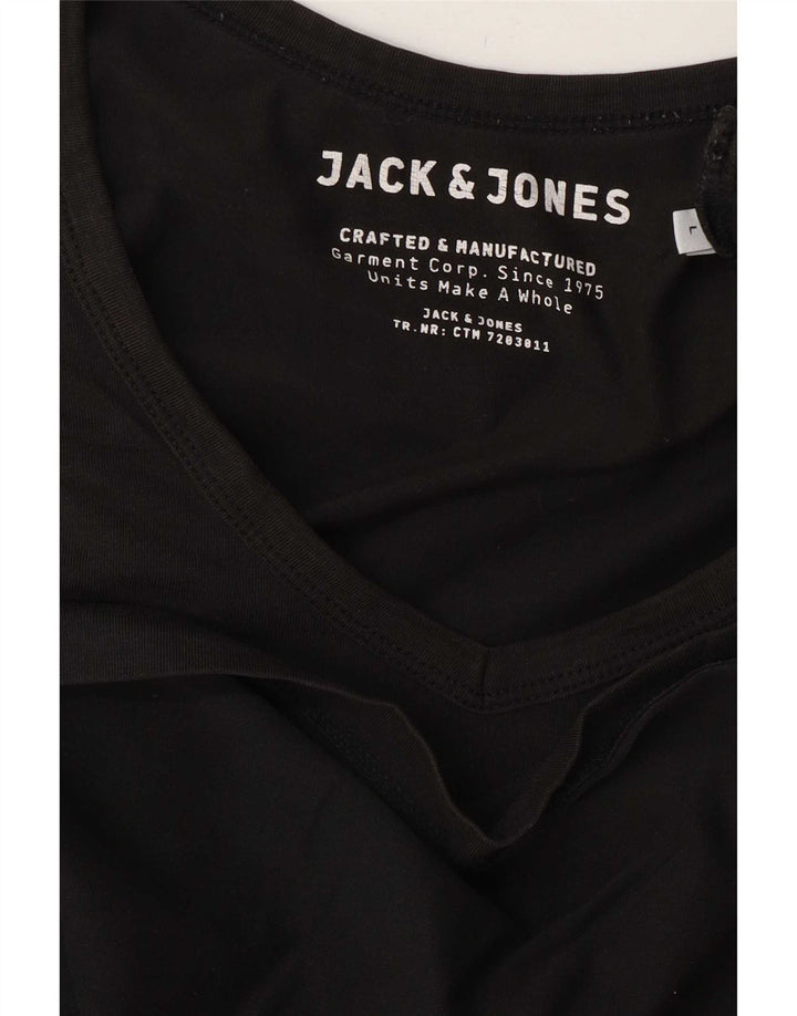 Jack & Jones Ανδρικό T-Shirt Top Large Μαύρο