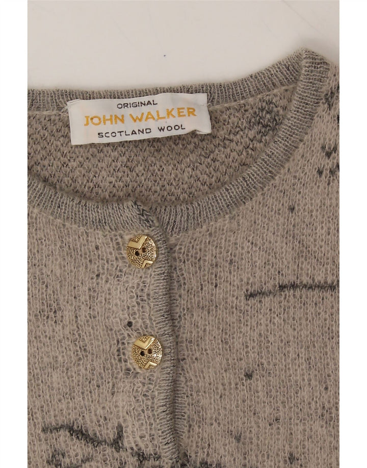JOHN WALKER Womens Crew Neck Jumper Sweater UK 14 Medium Grey Vintage John Walker and Second-Hand John Walker from Messina Hembry 