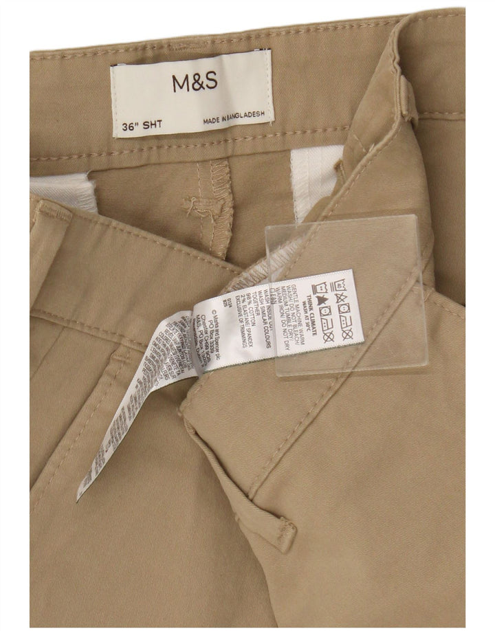 Ανδρικό σορτς Chino Marks & Spencer W36 μεγάλο μπεζ βαμβακερό