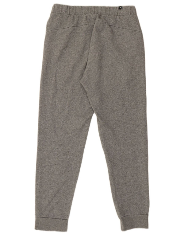 Puma Mens Graphic Tracksuit Trousers Joggers Medium  Grey Cotton