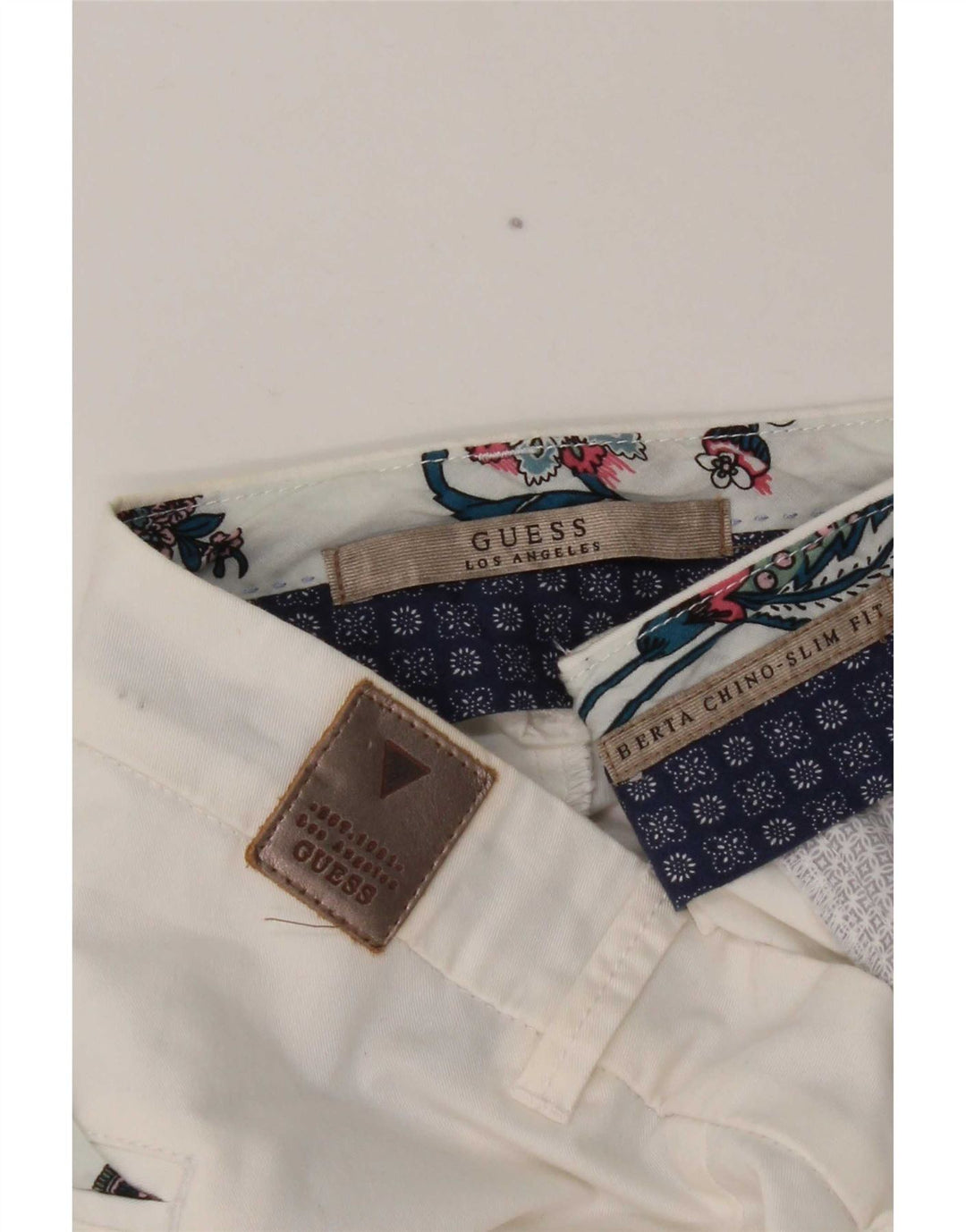 Guess Γυναικείο παντελόνι Chino Berta Slim Fit W34 L29 Λευκό