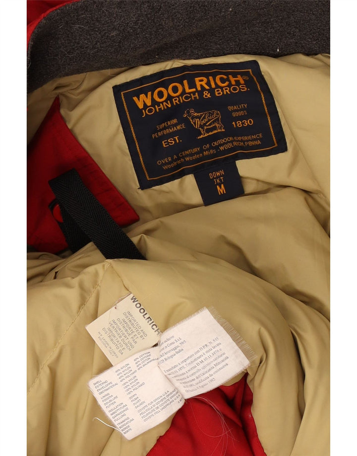 Woolrich Γυναικείο μπουφάν με κουκούλα UK 14 Medium Red Nylon
