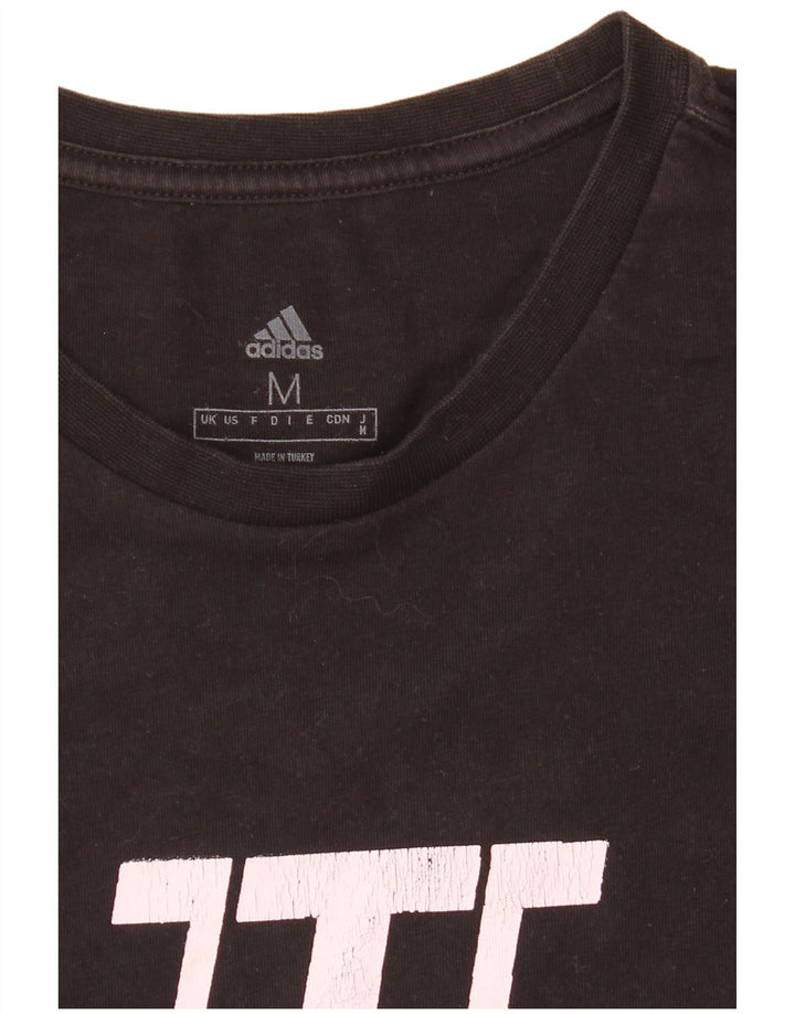 Ανδρικό γραφικό T-Shirt Adidas Top Medium Μαύρο