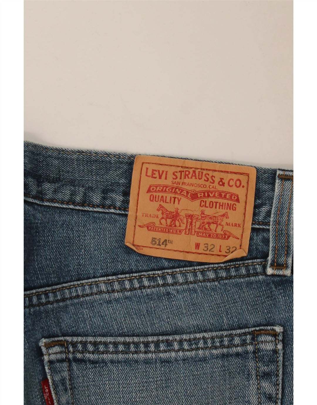 LEVI'S Ανδρικό 514 Slim Straight Jeans W32 L32 Μπλε Βαμβακερό