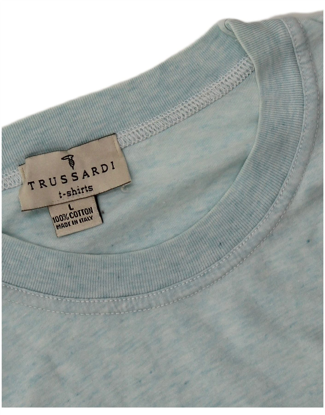 Ανδρικό T-Shirt Trussardi Top μεγάλο μπλε βαμβακερό