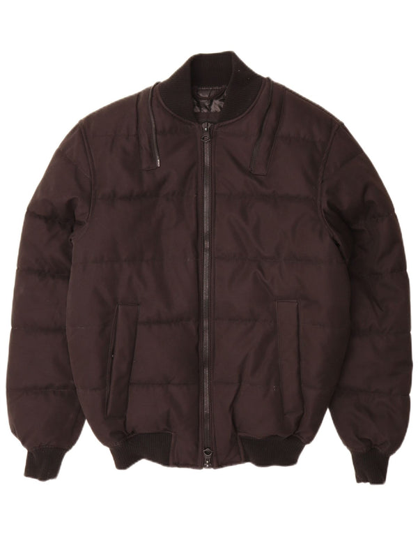 Zara Mens Padded Jacket UK 36 Small Black Polyester