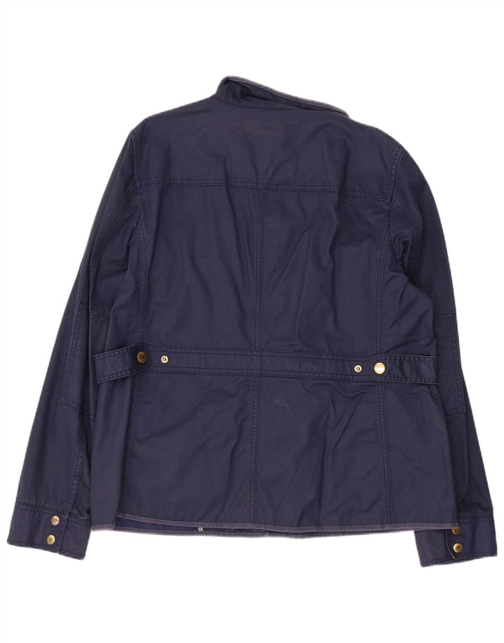 J. Crew Womens Utility Jacket UK 18 XL Navy Blue Cotton