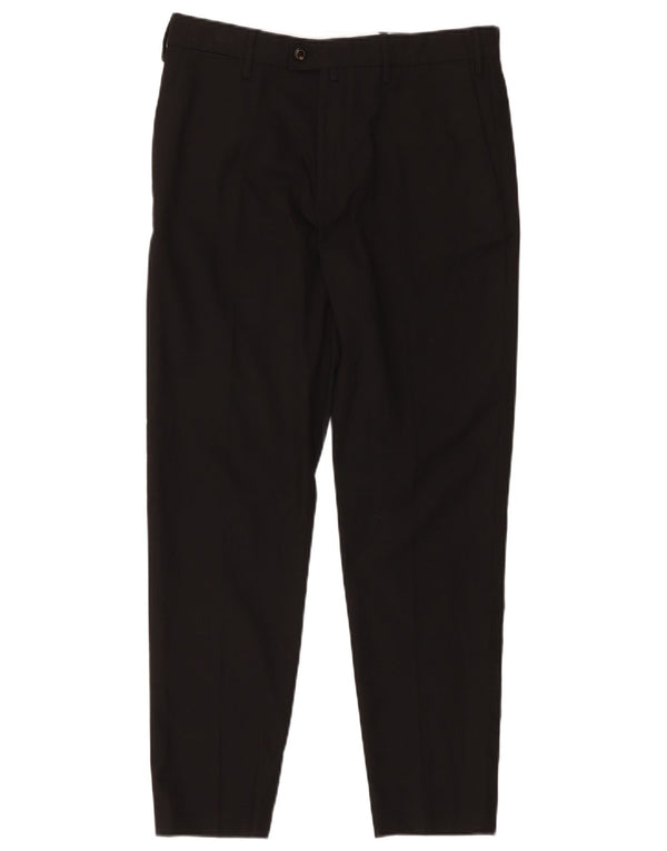 Zara Ανδρικό Slim Suit Παντελόνι EU 40 Medium W31 L27 Μαύρο Πολυεστέρας