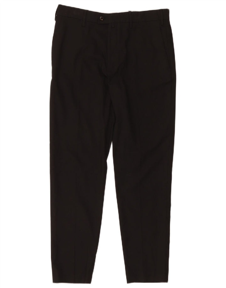 Zara Ανδρικό Slim Suit Παντελόνι EU 40 Medium W31 L27 Μαύρο Πολυεστέρας