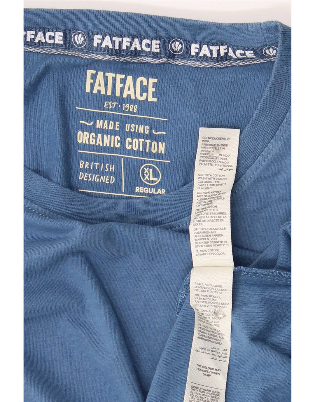 Ανδρικό T-Shirt Fat Face Top 2XL Μπλε βαμβακερό