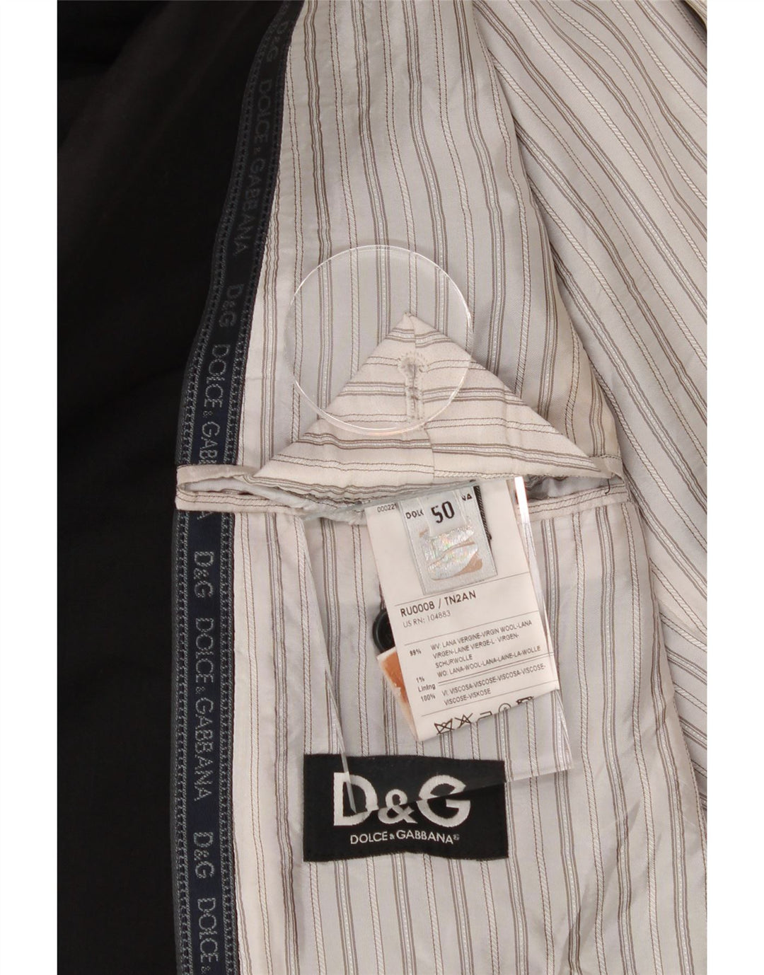 DOLCE & GABBANA Mens 2 Button Blazer Jacket IT 50 Large Black Wool Vintage Dolce & Gabbana and Second-Hand Dolce & Gabbana from Messina Hembry 