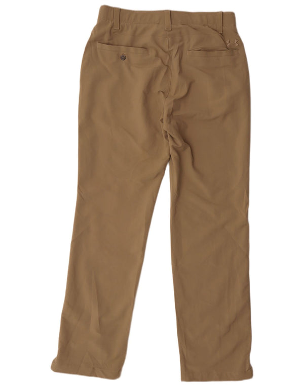 Under Armour Mens Straight Chino Trousers W32 L32 Beige Nylon