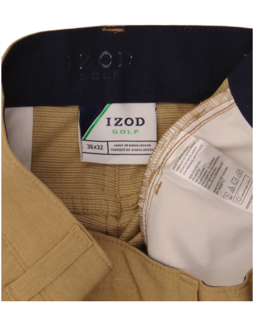 Ανδρικό ίσιο casual παντελόνι IZOD W36 L30 Beige Polyester