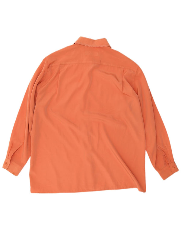 Cacharel Γυναικείο Πουκάμισο Μπλούζα UK 16 Large Polyester Πορτοκαλί