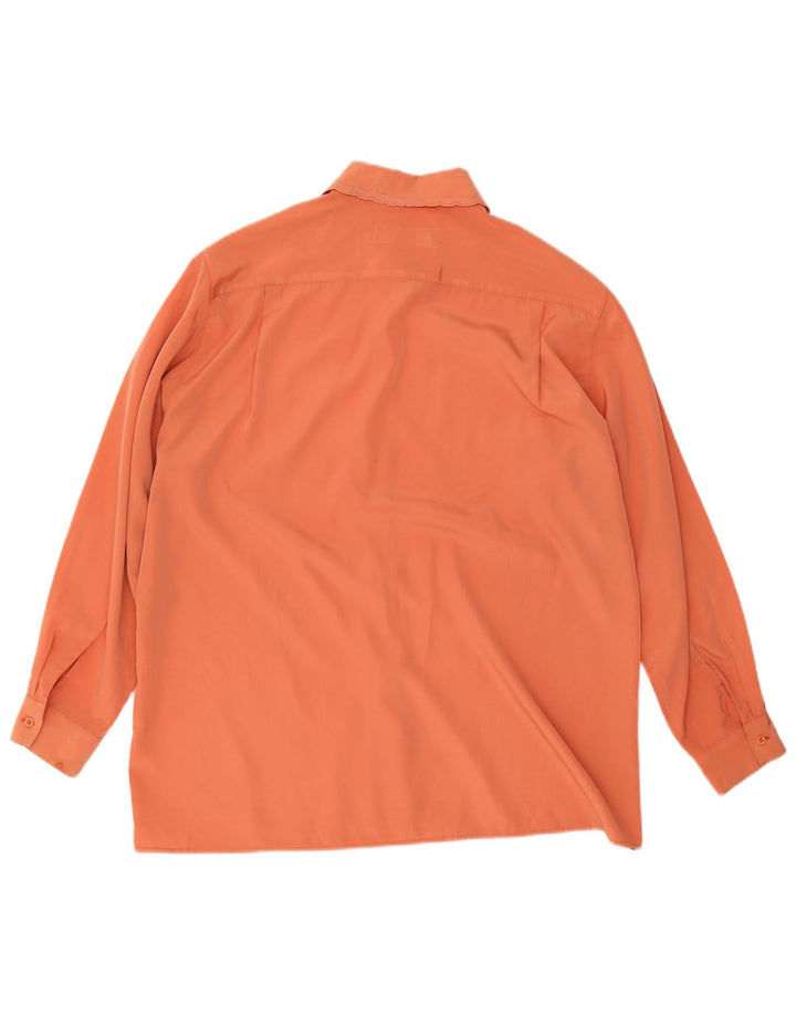 Cacharel Γυναικείο Πουκάμισο Μπλούζα UK 16 Large Polyester Πορτοκαλί