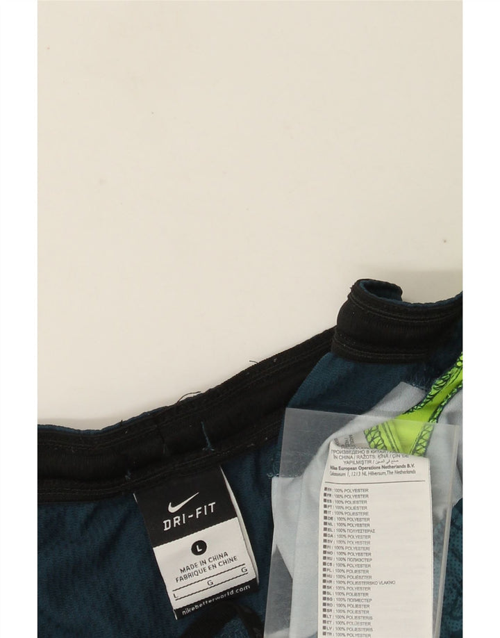 Ανδρικό αθλητικό σορτς Nike Dri Fit με μεγάλο μπλε πολυεστέρα παραλλαγής