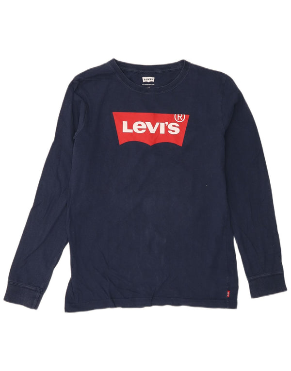 Levi's Boys Graphic Top Μακρυμάνικο 15-16 ετών Navy Blue Cotton