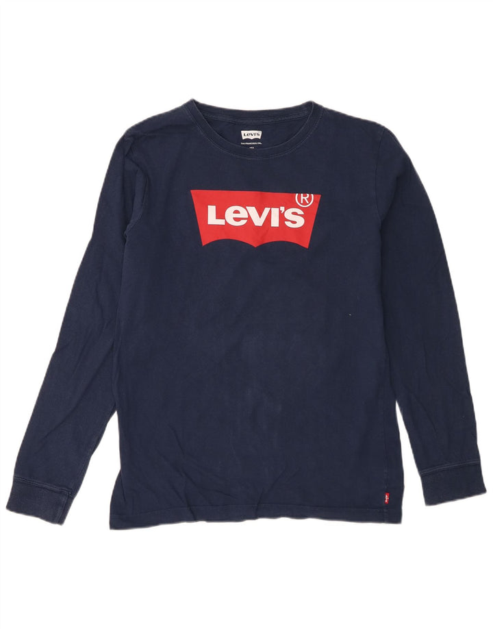 Levi's Boys Graphic Top Μακρυμάνικο 15-16 ετών Navy Blue Cotton
