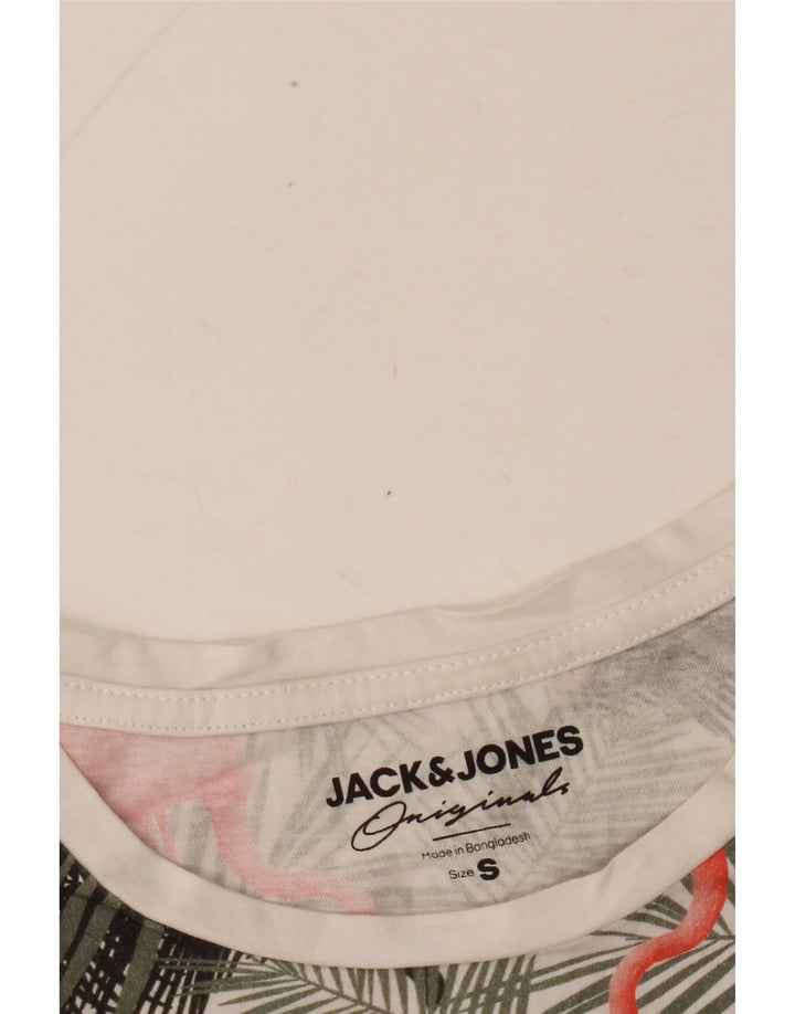 JACK & JONES Ανδρικό γραφικό T-Shirt Top Μικρό πολύχρωμο Floral