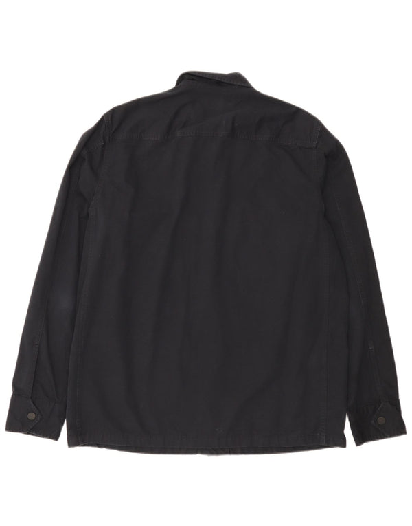 Hugo Boss Mens Utility Jacket UK 36 Small Navy Blue Cotton
