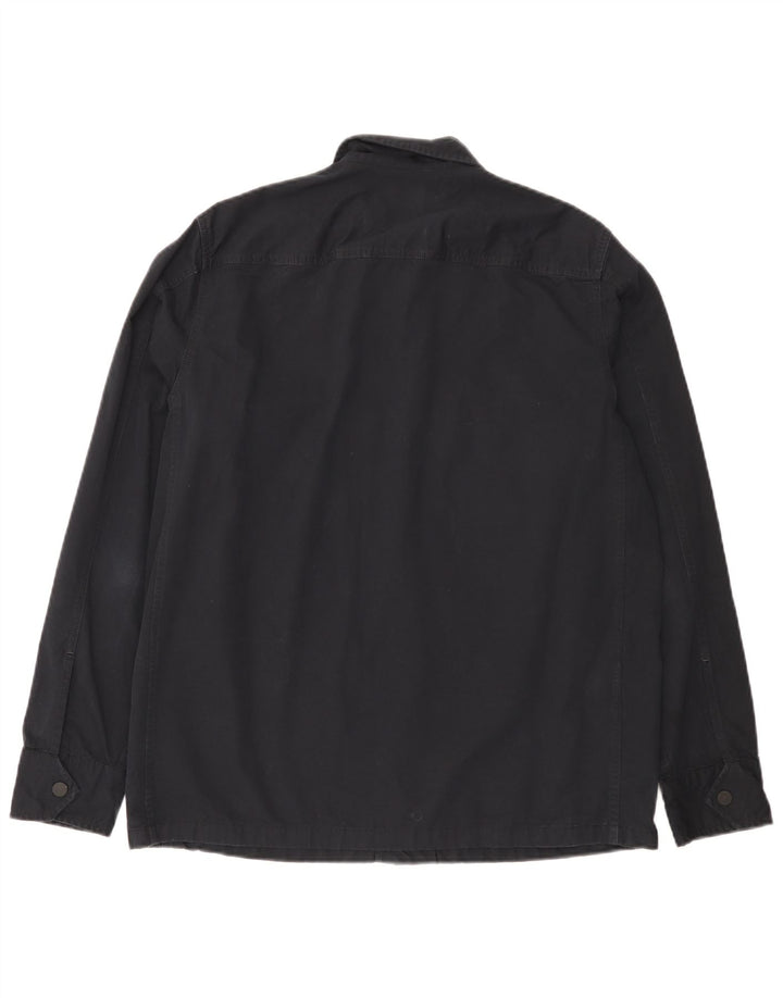 Hugo Boss Mens Utility Jacket UK 36 Small Navy Blue Cotton