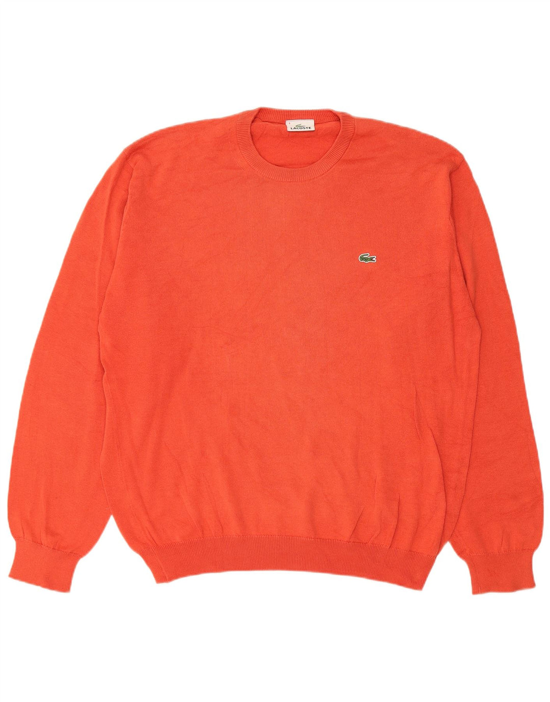 Ανδρικό πουλόβερ Lacoste Crew Neck, Μέγεθος 4, Βαμβακερό μεσαίο πορτοκαλί